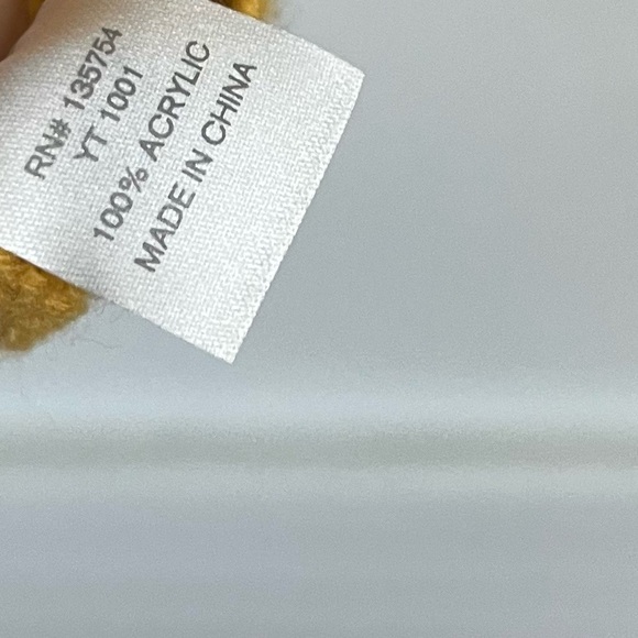 Charming Charlie • Yellow Cream Navy Color Block Striped Sweater - Picture 4 of 5